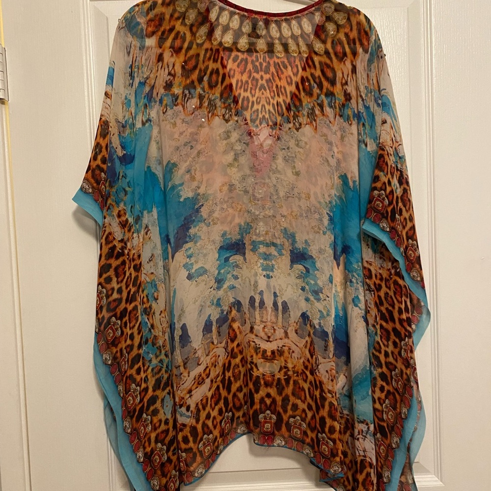 Swimsuit coverup or tunic, your pick. Beautiful leopard print by Ranee’s.